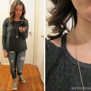Stitches & Stripes Sweaters - Stitches & Stripes Stitch Fix Peekabo Shoulder Top Stitches & Stripes Sweaters - Stitches & Stripes Stitch Fix Peekabo Shoulder Top